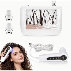 Digital Scalp Hair Analyzer 5” LCD Skin Detector 50X 200X Microscope USB